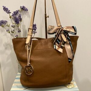 Michael Kors Brown Tote with Tan Handles